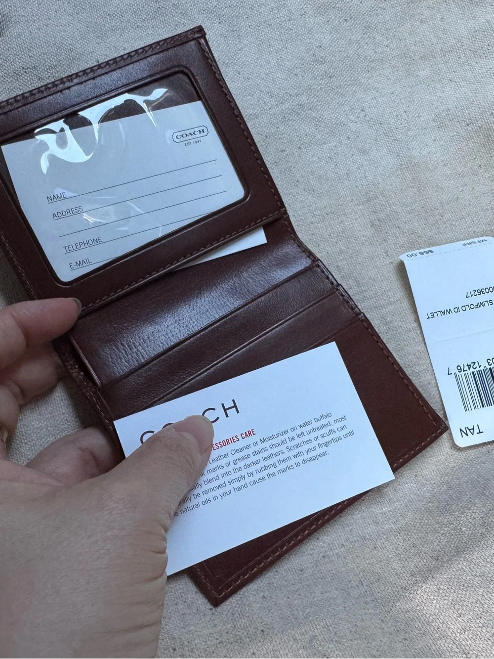 Coach slimfold wallet for men